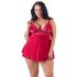 Cottelli Grande Taille - Babydoll Dentelle Rouge - XL