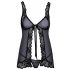 Kissable - babydoll ouvert (noir) - L/XL