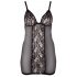 Cottelli Grande Taille - Nuisette Transparente en Dentelle (Noir)