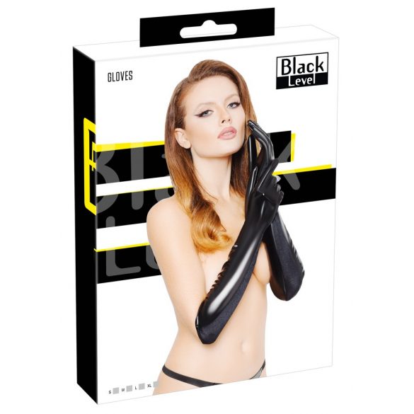 Gants laqués brillants (noir) - L