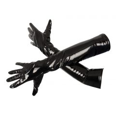 Black Level - lesklé lakované rukavice (černé) - XL