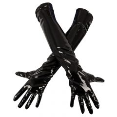 Black Level - lesklé lakované rukavice (černé) - XL