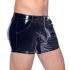 Black Level - mannen lak shorts met zijzakken (zwart) - M