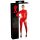 Combinaison femme manches longues en latex (rouge)