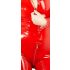 Combinaison femme manches longues en latex (rouge)