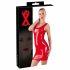 LATEX - latexové mini šaty bez rukávů (červené)  - 2XL