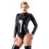 Latex - lange mouwen dames body (zwart) - M