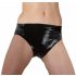 Culotte en latex avec dildo interne (noir). - M