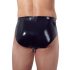 LATEX - slip homme avec plug anal conique (noir) - M