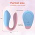 Mrow 03 - Vibrateur couple étanche et rechargeable (bleu-rose)