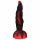 OgazR Hell Dong - drážkované dildo s lepicími polštářky - 20 cm (černo-červené)