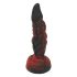 OgazR Hell Dong - godemichet strié ventouse - 20 cm (noir-rouge)