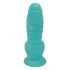 OgazR Sea Serpent - drážkované dildo se svorkou - 17 cm (modro-bílé)