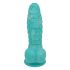 OgazR Sea Serpent - drážkované dildo se svorkou - 17 cm (modro-bílé)