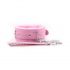 Gevoerde BDSM-halsband met riem (roze)