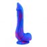 Inkipus - Silikonové dildo s varlaty - 18 cm (modro-růžové)