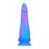 Inkipus - Silikonové dildo s varlaty - 18 cm (modro-růžové)