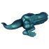 Toppedmonster - dildo en silicone dinosaure - 26 cm (turquoise)