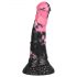 Bad Horse - gode en silicone en forme de harnachement - 18 cm (noir-rose)