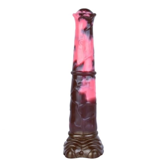 Bad Horse - siliconen paardedildo - 24 cm (bruin-roze)