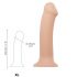 Strap-on-me XL - dvouvrstvé realistické dildo - extra velké (přírodní)