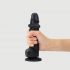 Strap-on-me L - dubbellaags realistische dildo met zuignap (zwart)