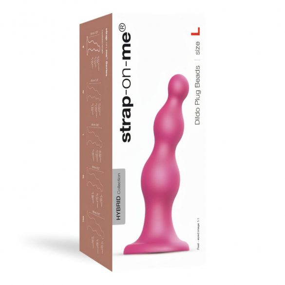 Strap-on-me Beads L - dildo s korálky a nožičkami (růžové)