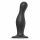 Curvy L Dildo - ondulé, avec base (noir)