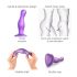 Strap-on-me Curvy S - dildo ondulé avec base (violet)