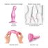 Strap-on-me Courbe S - dildo ondulé avec base (rose)