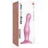 Strap-on-me Curvy M - vagues, dildo avec ventouse (rose)