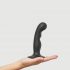 Strap-on-me P&G S - gebogen dildo met voet (zwart)