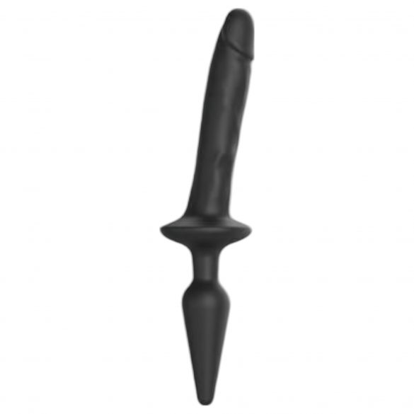 Strap-on-me Swith Realistic S - silikonové dildo 2v1 (černé)