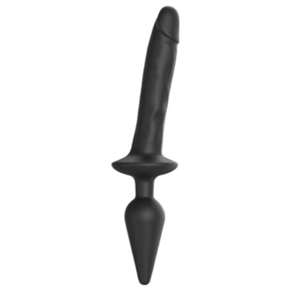 Strap-on-me Swith Realistic L - silikonové dildo 2v1 (černé)