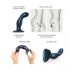 Strap-on-me Snaky M - gebogen anale dildo (metaalblauw)