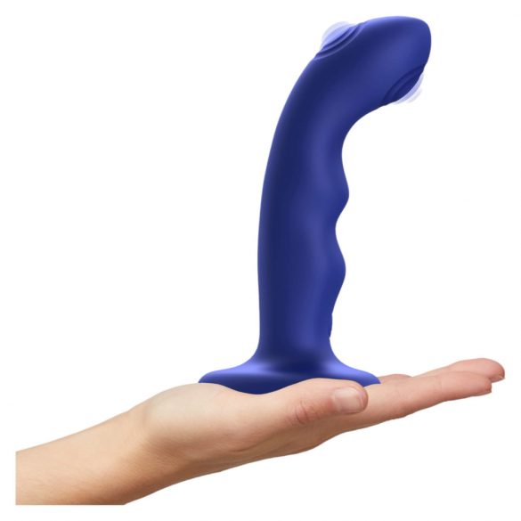 Strap-on-me M - waterdichte G-spot vibrator (blauw)