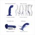 Strap-on-me M - waterdichte G-spot vibrator (blauw)