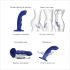 Strap-on-me M - vibromasseur point G pulsant et étanche (bleu)