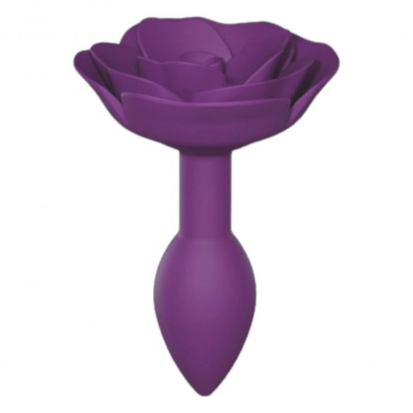 Love to Love Open Roses S - silikonové anální dildo (fialové)