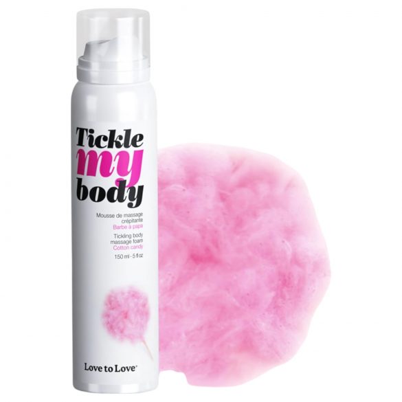 Tickle my body - masážní pěna - cukrová vata (150 ml)