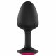 Dorcel Geisha Plug Ruby M - růžové anální dildo s kamínky (černé)