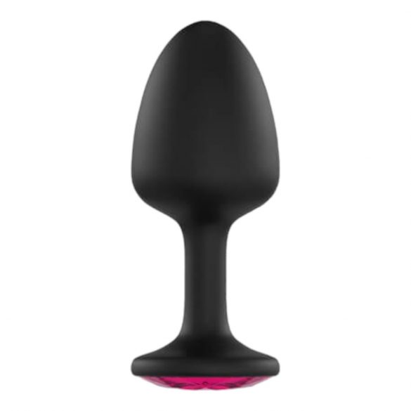 Dorcel Geisha Plug Ruby L - zwarte anaal plug met roze steen