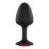 Dorcel Geisha Plug Ruby L - růžové anální dildo s kamínky (černé)