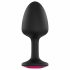 Dorcel Geisha Plug Ruby L - růžové anální dildo s kamínky (černé)