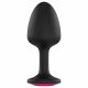 Dorcel Geisha Plug Ruby L - růžové anální dildo s kamínky (černé)