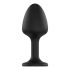 Dorcel Geisha Plug Diamond XL - anální dildo s bílým kamenem (černé)