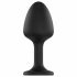 Dorcel Geisha Plug Diamond XL - anální dildo s bílým kamenem (černé)