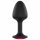 Dorcel Geisha Plug Ruby XL - anální kolík s růžovým kamenem (černý)