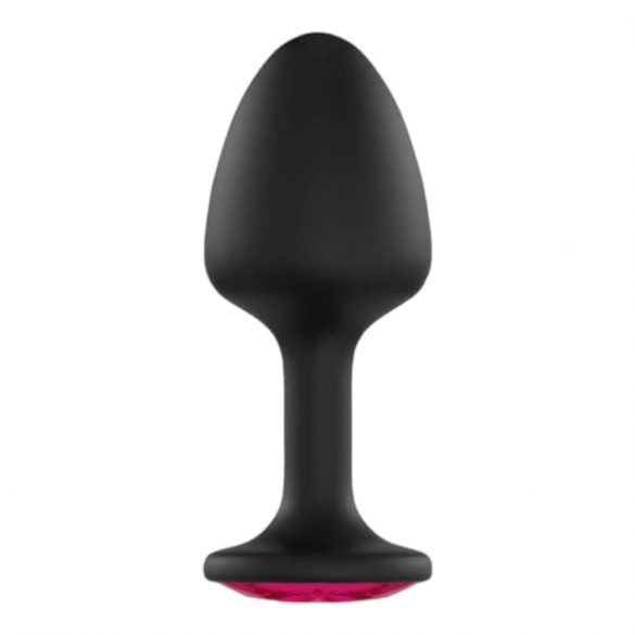 Dorcel Geisha Plug Ruby XL - růžové anální dildo s kamínky (černé)