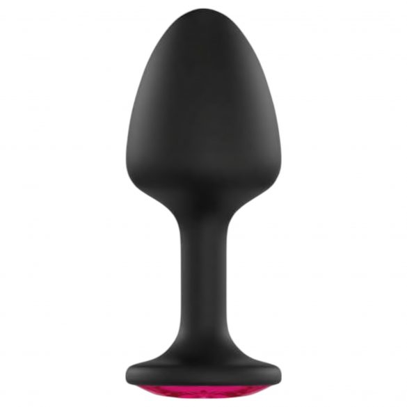 Dorcel Geisha Plug Ruby XL - růžové anální dildo s kamínky (černé)